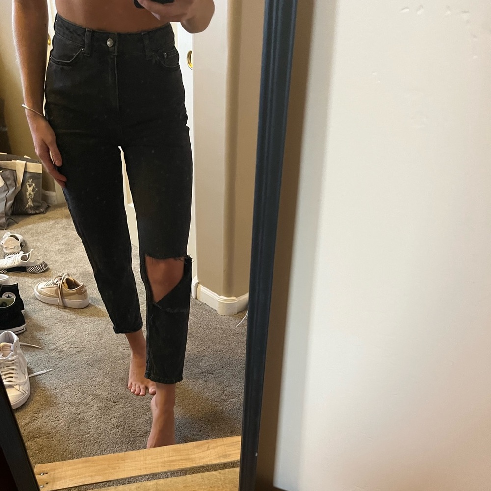 Toptshop black mom jeans
